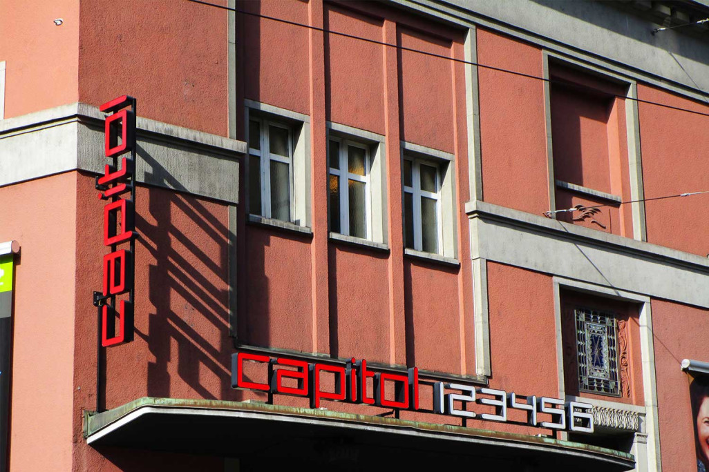 Gebäudeaufnahme Kino Capitol, Zürich, HMQ AG